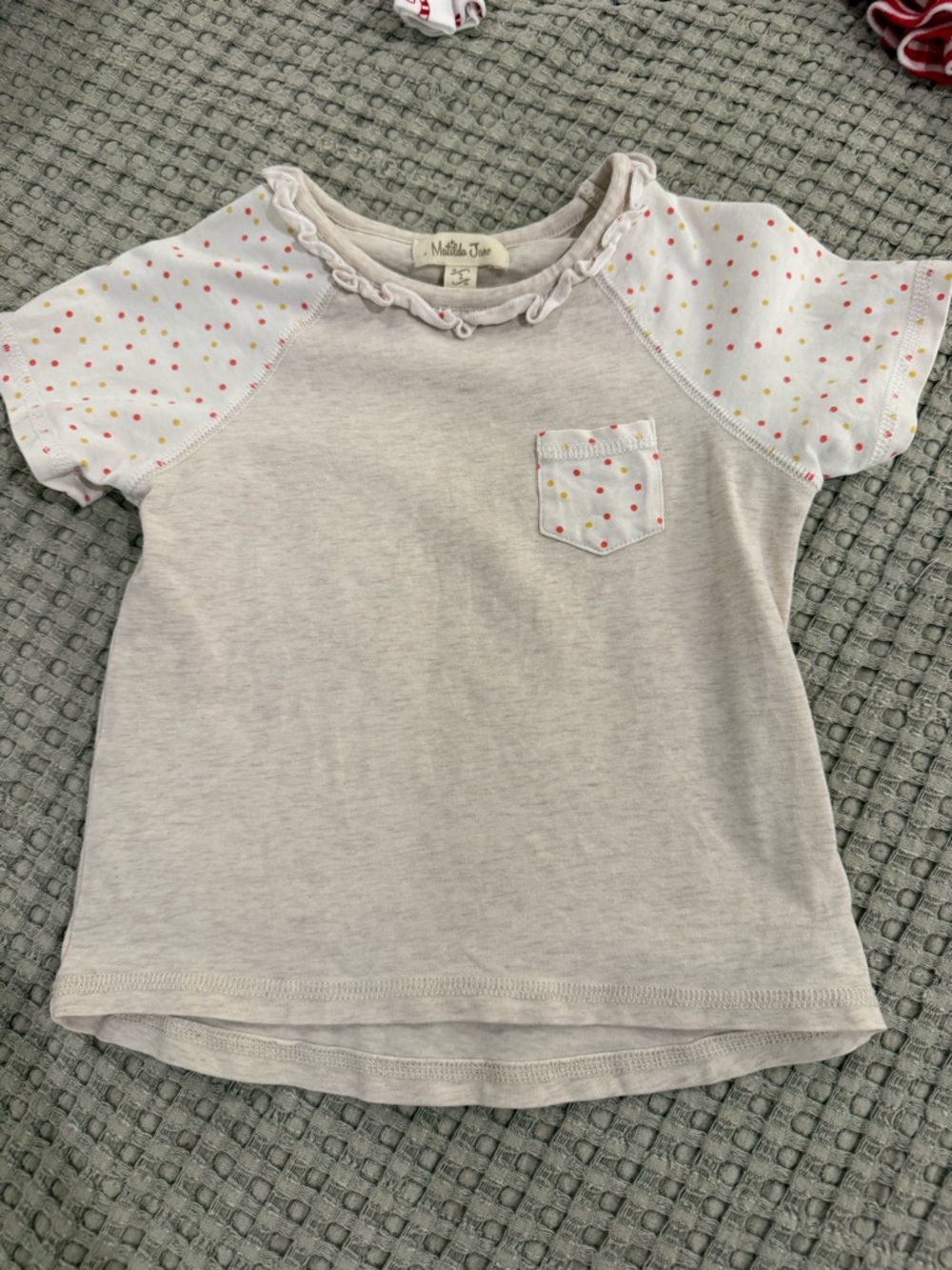 Matilda Jane Polka Dot Sleeves pocket tee